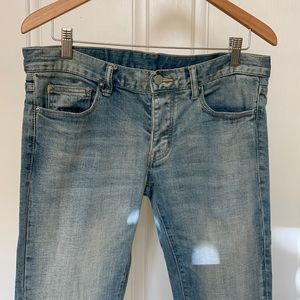 MNML Mens Light Blue Skinny Jeans